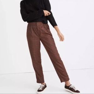 Madewell Plaid Flannel Track Trousers